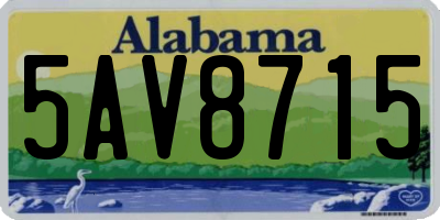 AL license plate 5AV8715