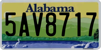 AL license plate 5AV8717