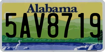 AL license plate 5AV8719