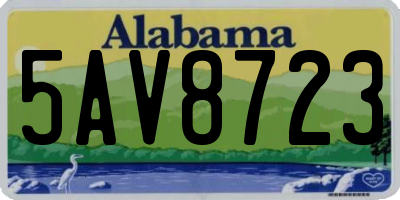 AL license plate 5AV8723