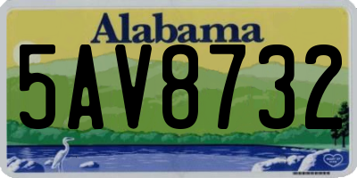 AL license plate 5AV8732