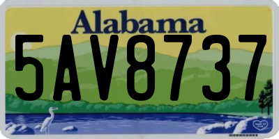 AL license plate 5AV8737