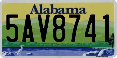 AL license plate 5AV8741