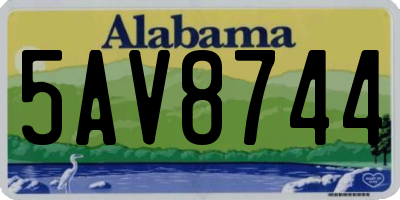 AL license plate 5AV8744