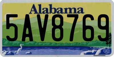 AL license plate 5AV8769