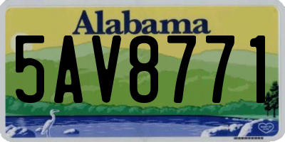 AL license plate 5AV8771