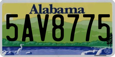 AL license plate 5AV8775