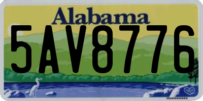 AL license plate 5AV8776