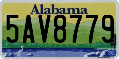 AL license plate 5AV8779