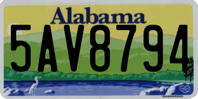 AL license plate 5AV8794