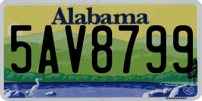 AL license plate 5AV8799