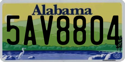 AL license plate 5AV8804