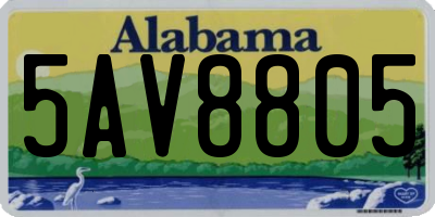 AL license plate 5AV8805