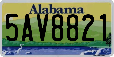 AL license plate 5AV8821