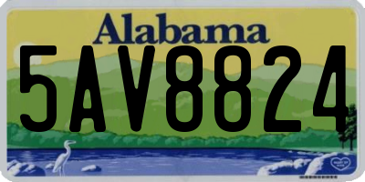 AL license plate 5AV8824