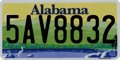 AL license plate 5AV8832