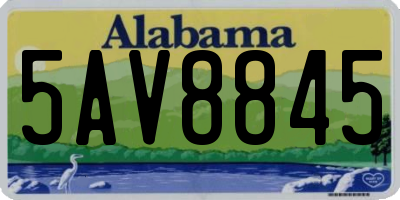 AL license plate 5AV8845