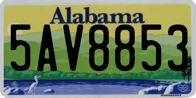 AL license plate 5AV8853