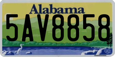 AL license plate 5AV8858