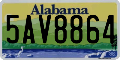 AL license plate 5AV8864