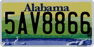 AL license plate 5AV8866