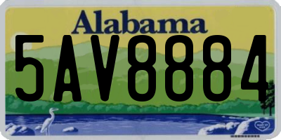 AL license plate 5AV8884