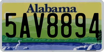 AL license plate 5AV8894