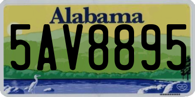 AL license plate 5AV8895