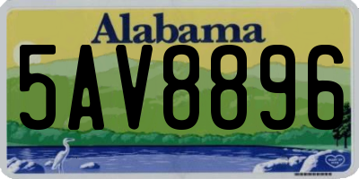 AL license plate 5AV8896