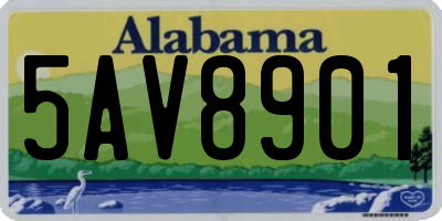 AL license plate 5AV8901