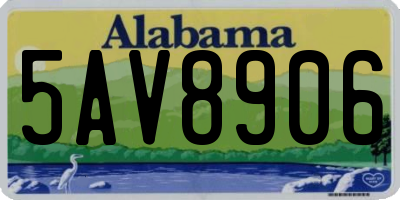 AL license plate 5AV8906