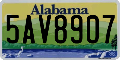 AL license plate 5AV8907