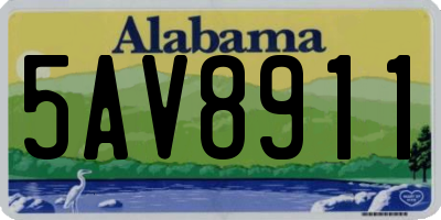 AL license plate 5AV8911