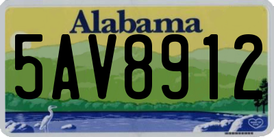 AL license plate 5AV8912