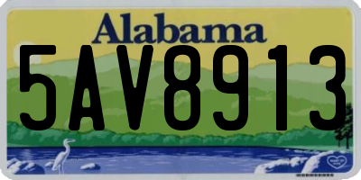 AL license plate 5AV8913