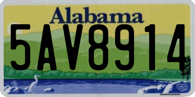 AL license plate 5AV8914