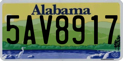 AL license plate 5AV8917