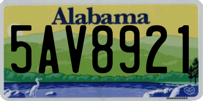 AL license plate 5AV8921