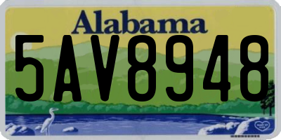 AL license plate 5AV8948