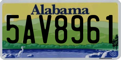 AL license plate 5AV8961
