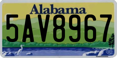 AL license plate 5AV8967