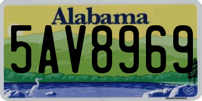 AL license plate 5AV8969