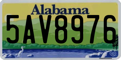 AL license plate 5AV8976