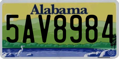AL license plate 5AV8984