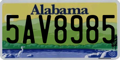AL license plate 5AV8985