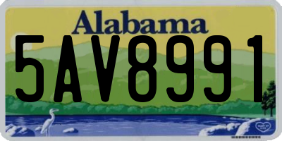 AL license plate 5AV8991