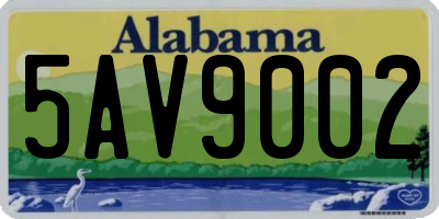 AL license plate 5AV9002