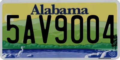 AL license plate 5AV9004