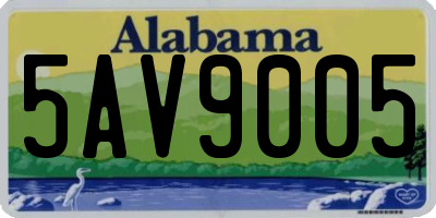 AL license plate 5AV9005