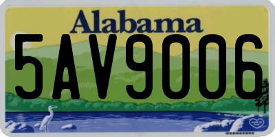 AL license plate 5AV9006